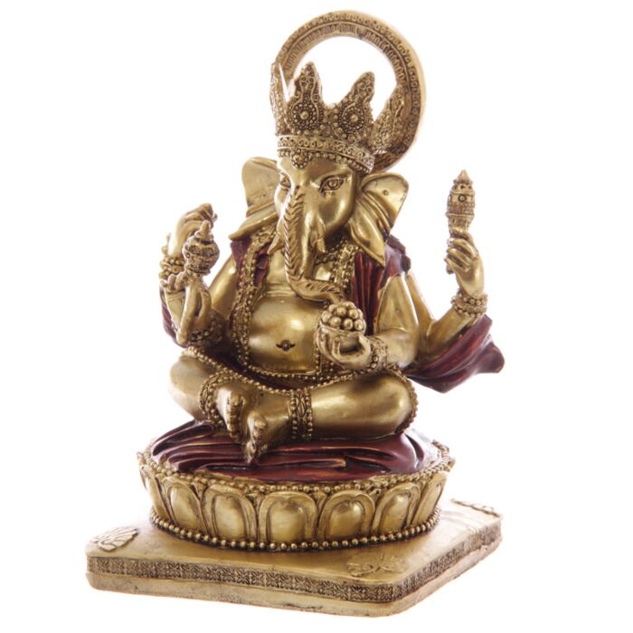 Arany és Piros Ganesh Szobor 14cm