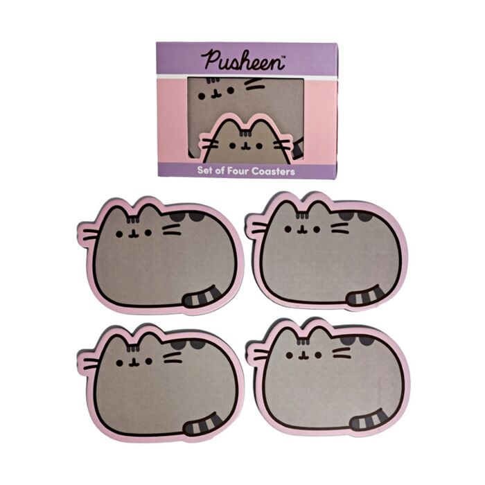 Poháralátét Szett, 4 db-os - Pusheen Macska