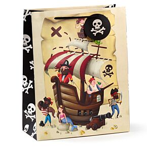 Ajándéktasak 26x12x33cm - Jolly Rogers Kalózok